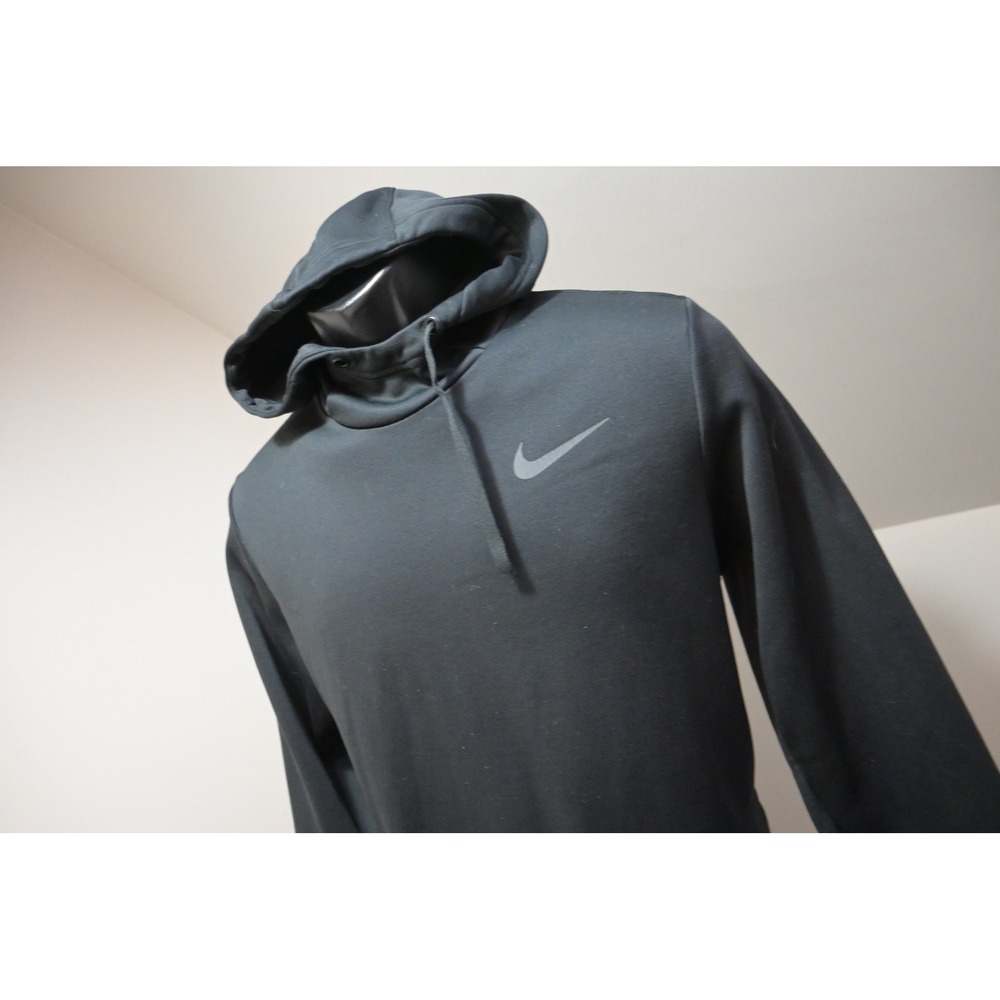 Nike Therma-FIT Hoodie Mens Large Black Athletic Pullover Scuba Hood Excellent